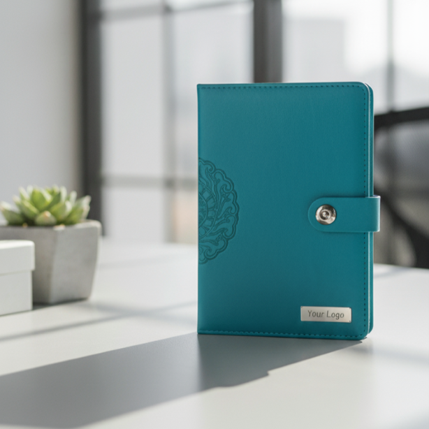 Premium A5 Notebook Diary with Snap Button